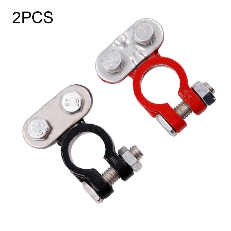 Cosse De Batterie Puissante JatilEr Cosse Batterie 12V 1 Paire, Cosse De Batterie 12V M8 Bolt Connecteur Anneau Cuivre Audio Voiture