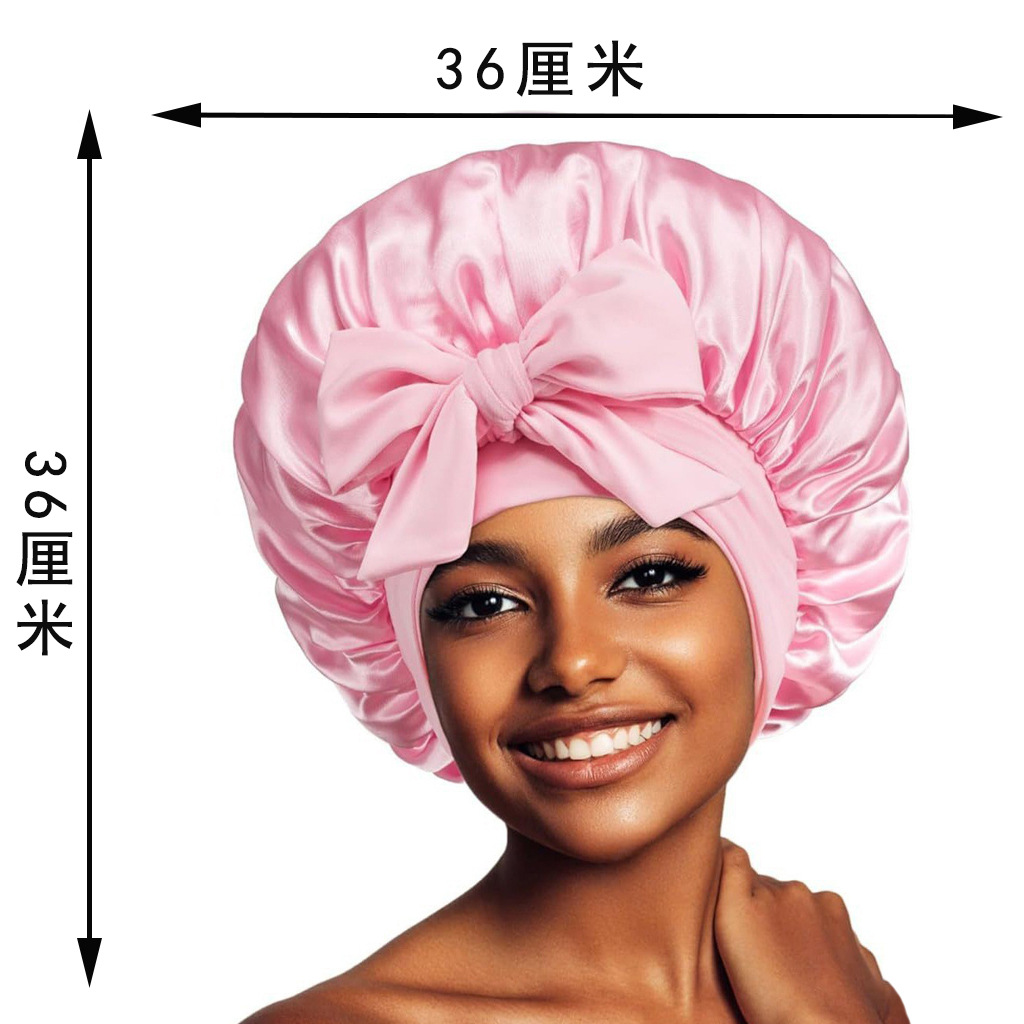 Slaaphoed Vrouwen Satijn Effen Nachtrust Cap Haarverzorging Motorkap Slaapmuts Voor Vrouwen Mannen Unisex Cap Motorkap De Nuit Douche Tulband