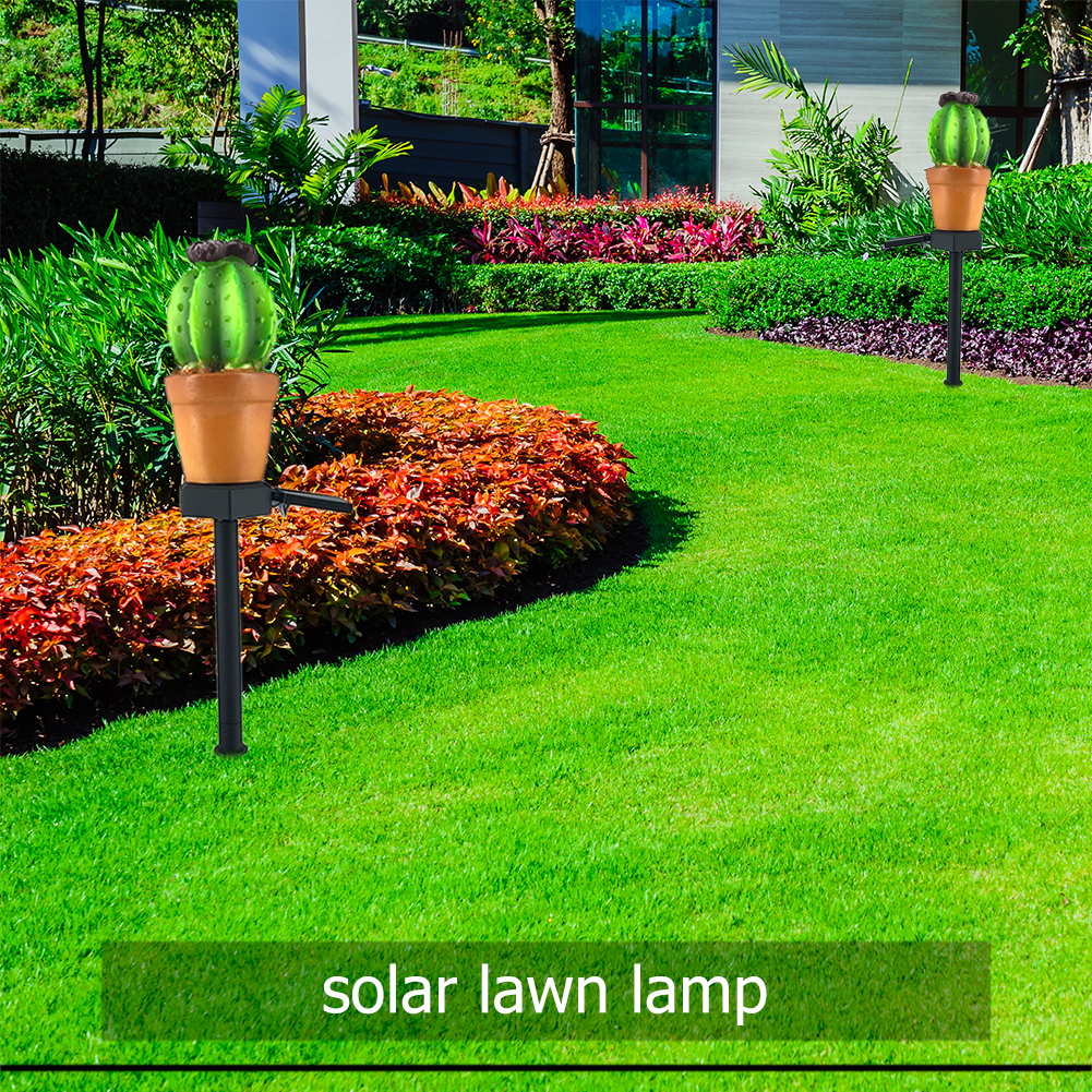 Sensor de luz para jardín lámpara de Control exterior, lámpara Solar LED de Cactus, lámpara de Sensor de luz impermeable para iluminación de jardín y patio