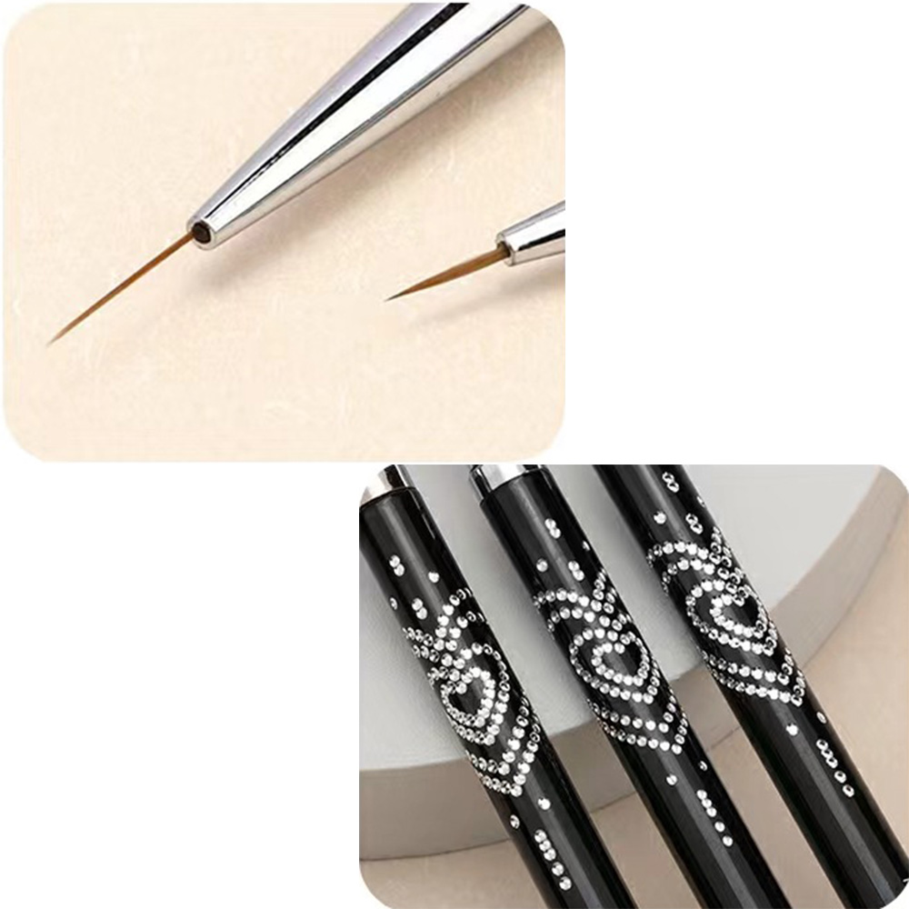 Nagelkonst pensel nagelfoder linjepennor gellack målning teckning nagelkonst penslar