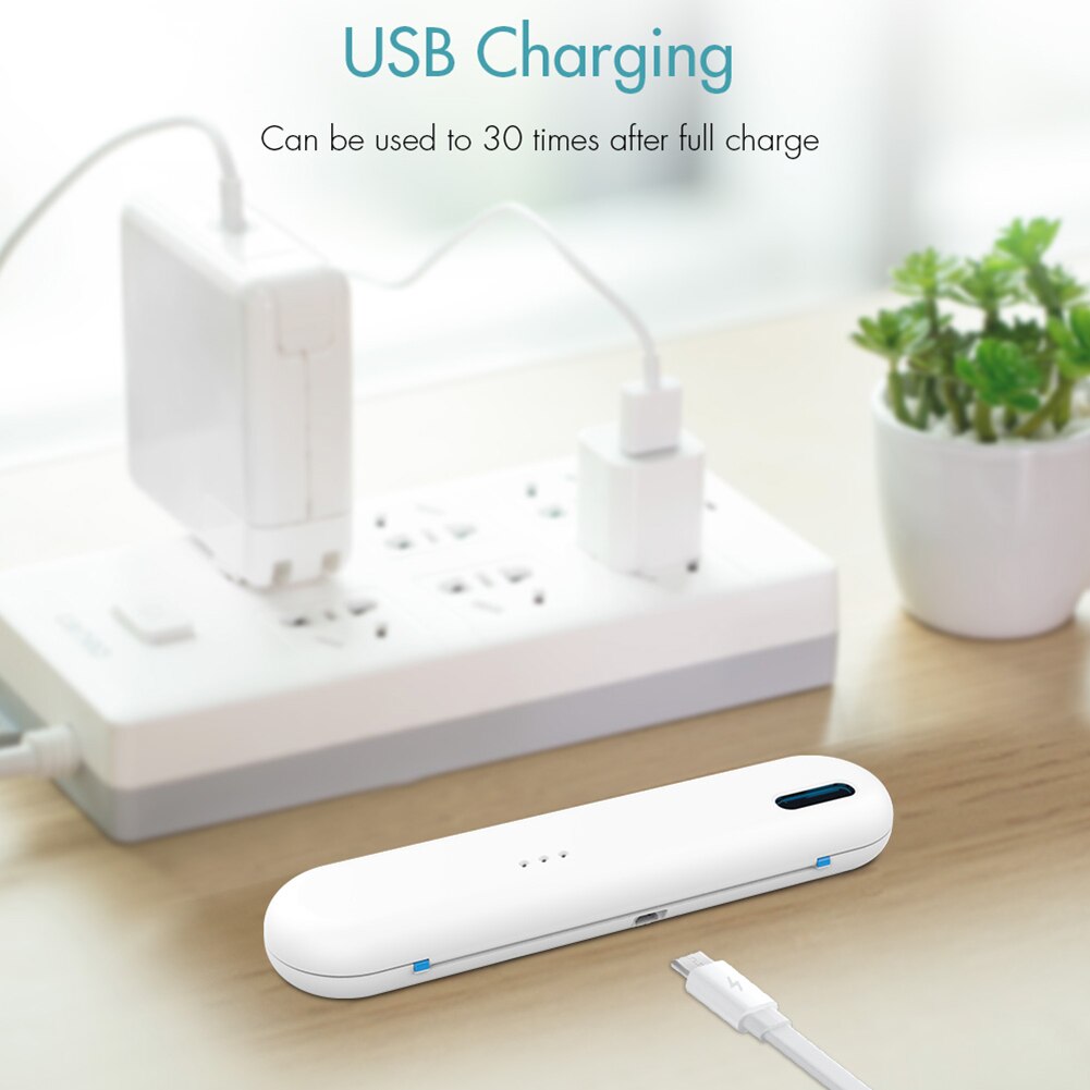 X11 bærbare uv lett tannbørste sterilisator usb oppladbar tannbørste sanitizer boks munnrenser boks holder tannpleie