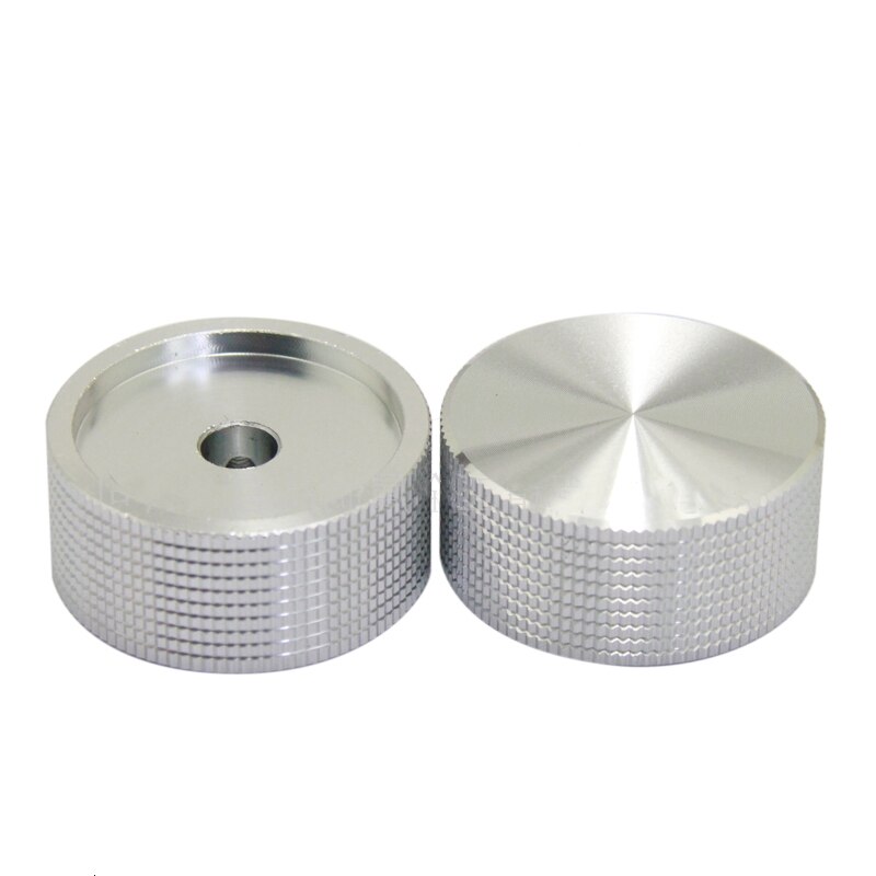 Perilla de potenciómetro de aluminio de alta gama sólida mecanizada, interruptor de volumen de agujero de eje de 6,4mm, 8mm y 10mm, perillas de codificador giratorio, 1 ud.