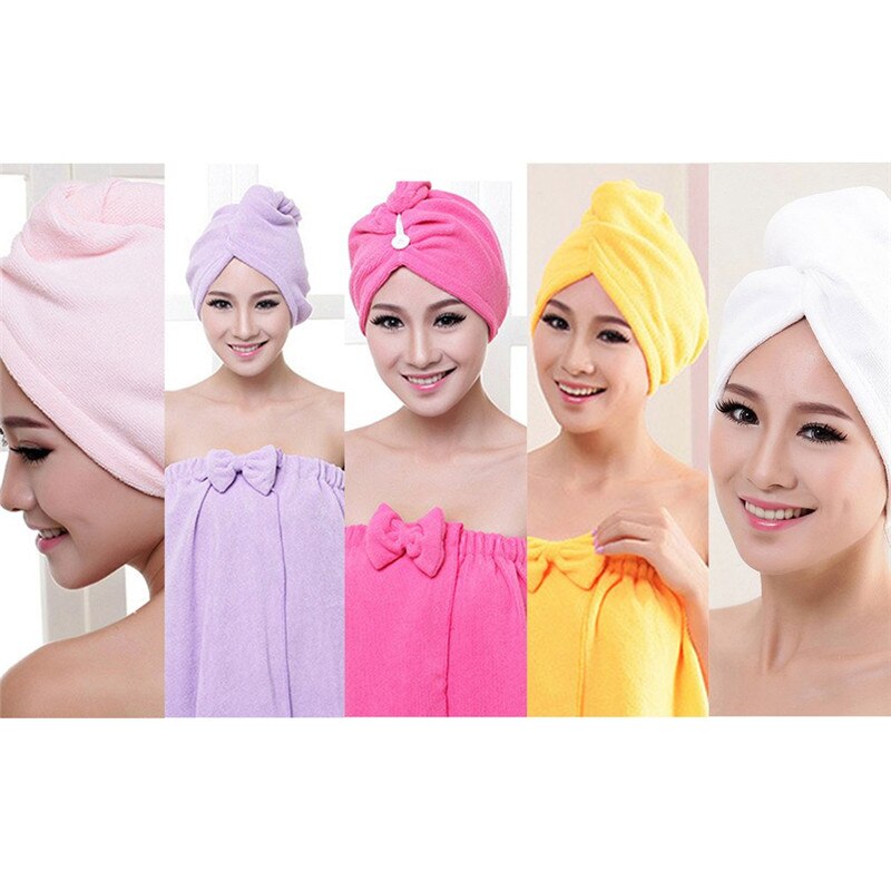 5 farben Trocknen Haar Handtuch Haar Magie schnell trocken Mikrofaser Schlecht Haar Handtuch Trocknen Turban wickeln Kappe Spa Baden Hütte