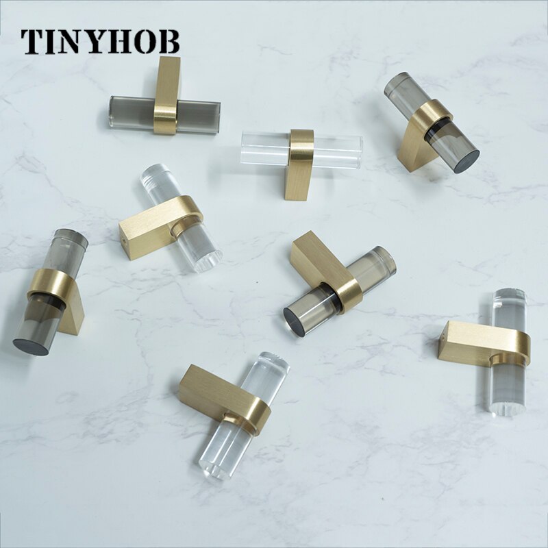 Transparent Acrylic Hooks for Hanging Coat Hat Keys Bathroom Hardware Decor Wall Hangers for Clothes Cabinet Handles and Knobs