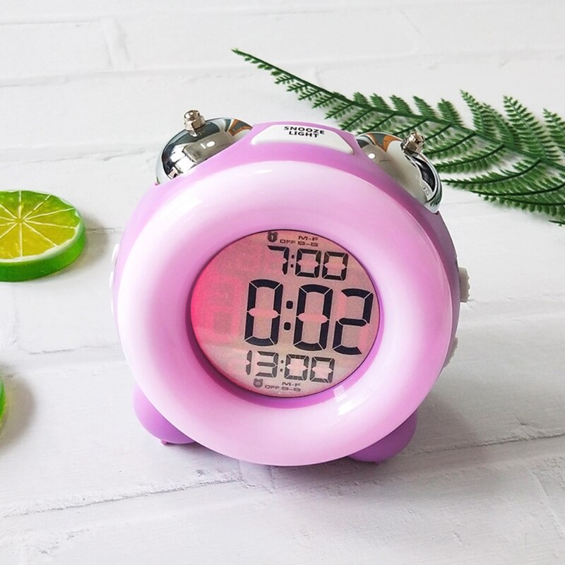 Kids Digital Alarm Clock Lovely Clock Toddler Children Boys &amp; Girls Bedroom Clock Students to Wake up at Bedroom