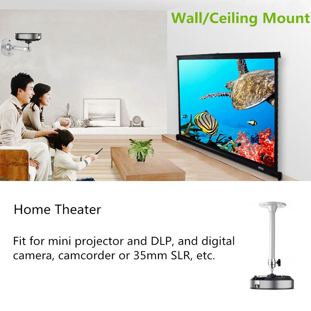 Projector Stand Adjustable Universal Projector Ceiling Bracket Wall Mount for Cameras 360 Degrees LCD Premium Ceiling Stand Hold