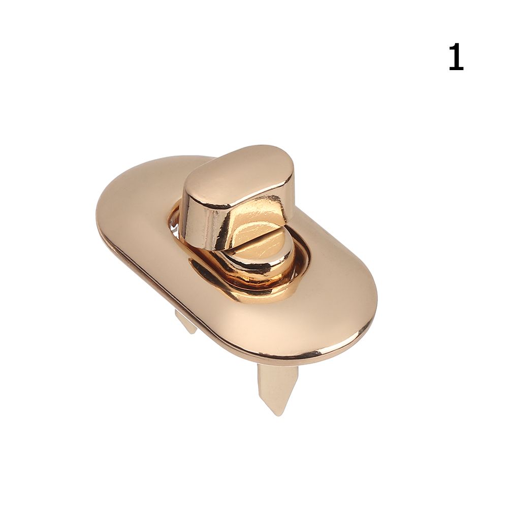 Bagagelås väska spänne väskdelar tillbehör hårdvara stängning vridlås vridlås metallspänne gör-det-själv handväska väska: Rosa guld