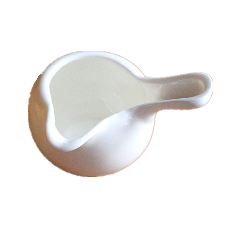 Keramische zuiver wit enkele handvat mond melk tank melk melk lepel fair glas suiker kleine melk cup koffie metgezel lo926210