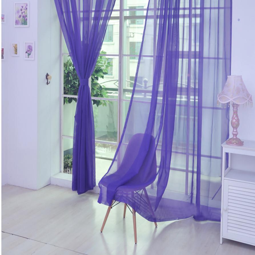 1 Pcs Pure Kleur Tulle Deur Gordijn Drape Panel Sheer Sjaal Valletjes 4.26: I