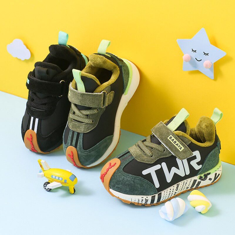 Babaya bambino ragazze ragazzi inverno stivali infante bambino piccolo peluche barca caviglia stivali morbido metter il fondo a non-scontrino bambini ragazzo all'aperto cotone scarpe
