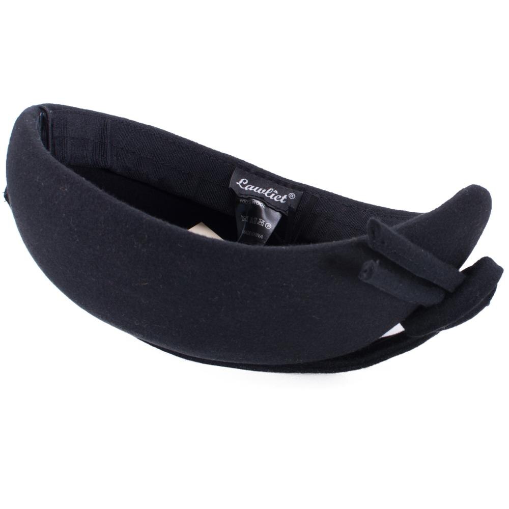 Tocado de fieltro de lana de estilo británico con forma de lágrima para mujer de Lawliet, sombrero de cóctel con boina, sombrero de novia A572