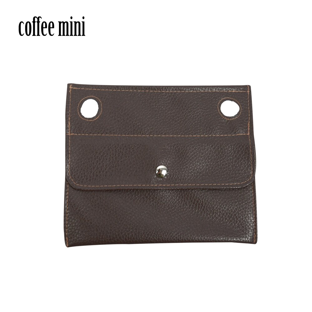 Bolso pequeño interno de cuero PU para exteriores, Mini bolsa de mano clásica: coffee mini