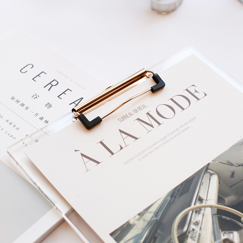 Thickened acrylic A4 folder board,crystal texture File Folders,student office writing pad,drawing sketch clip,office stationery