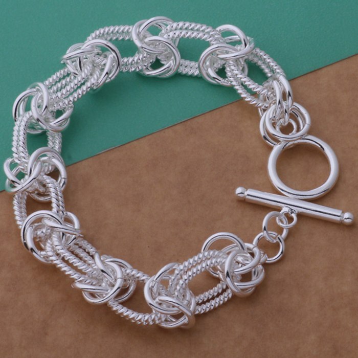 Pulsera chapada en plata de , brazalete, joyería, , WB-222