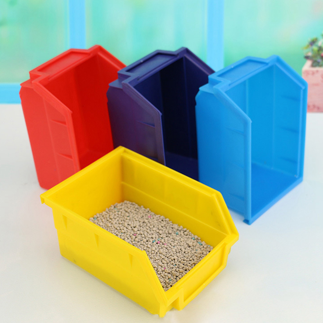 Chinchilla de plástico para baño, Mini casa de baño bonita para animales pequeños, hámster, baño de arena para mascotas, conejo, rata, inodoros, suministros de limpieza para animales