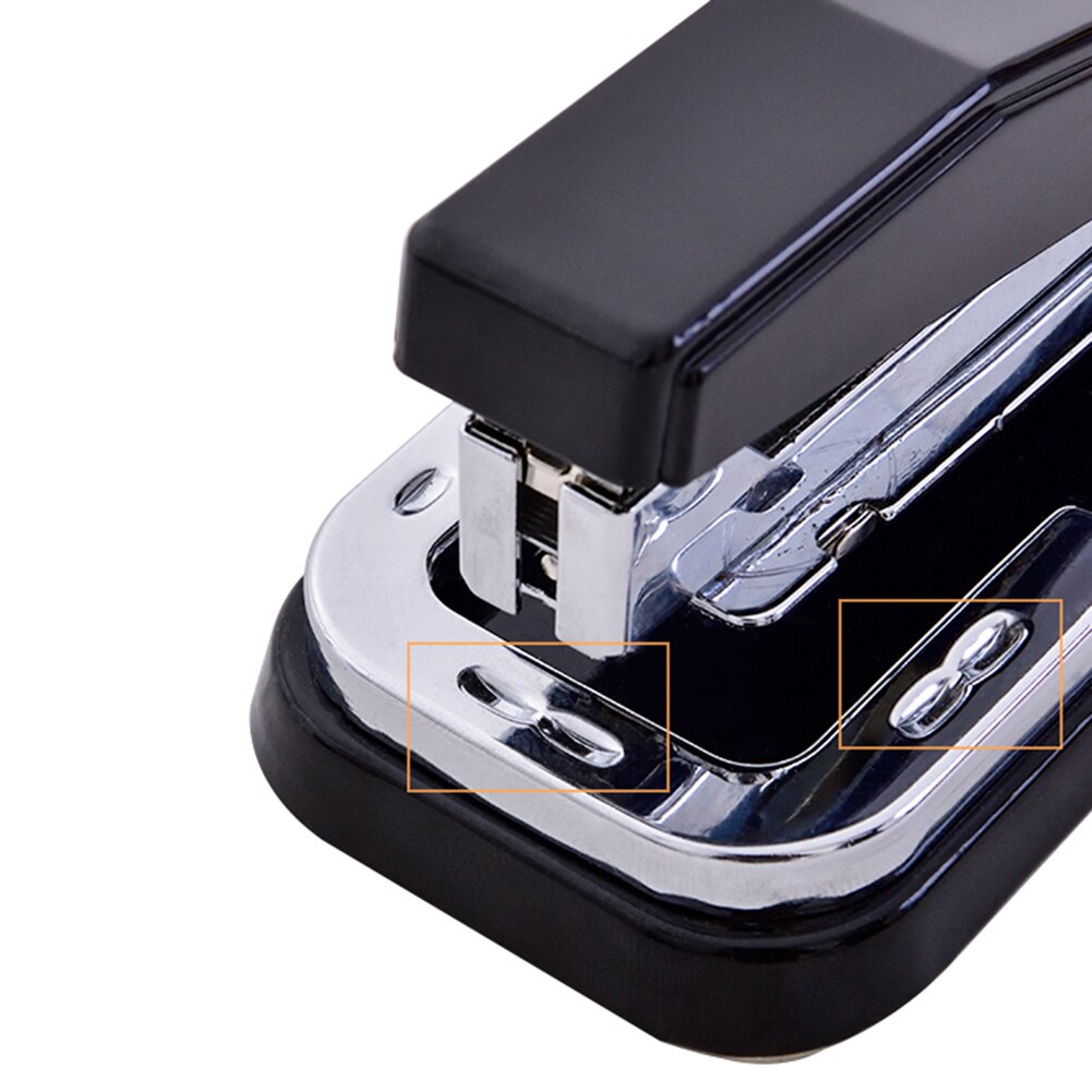 Grapadora de escritorio con cabeza de la grapadora giratoria de 360 grados, con grapas, cincel filoso para oficina, papelería, escuela y hogar