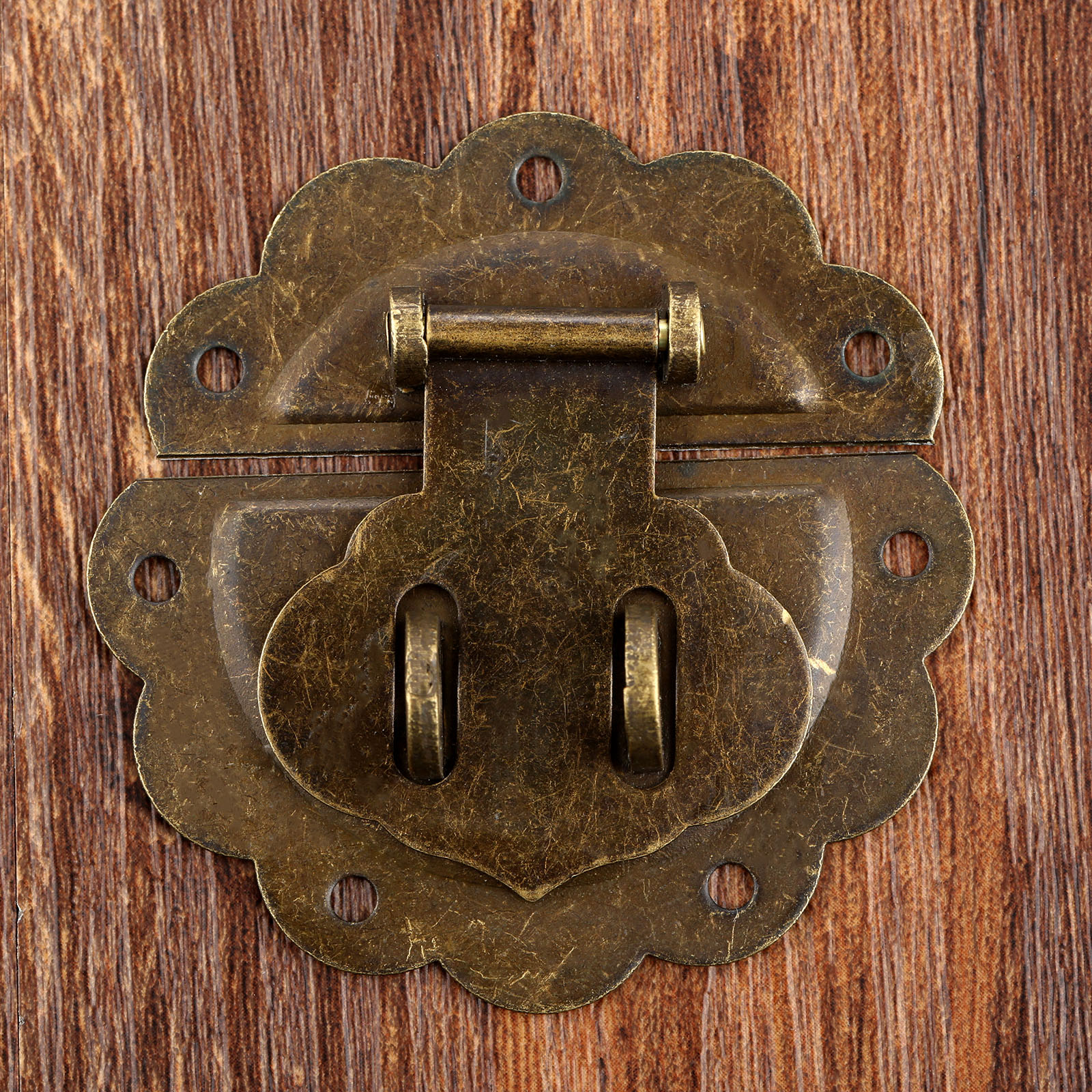 Juego de herrajes para muebles antiguos con cierre de hebilla con cierre decorativo chino antiguo candado para joyería caja de madera 58mm