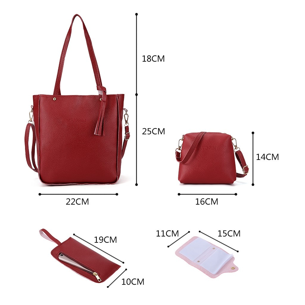 Women Shoulder Bag Solid Women's Pu Leather Handbags Luxury Lady Hand Bags Purse Pocket Women Messenger Bag Big Tote Sac Bols