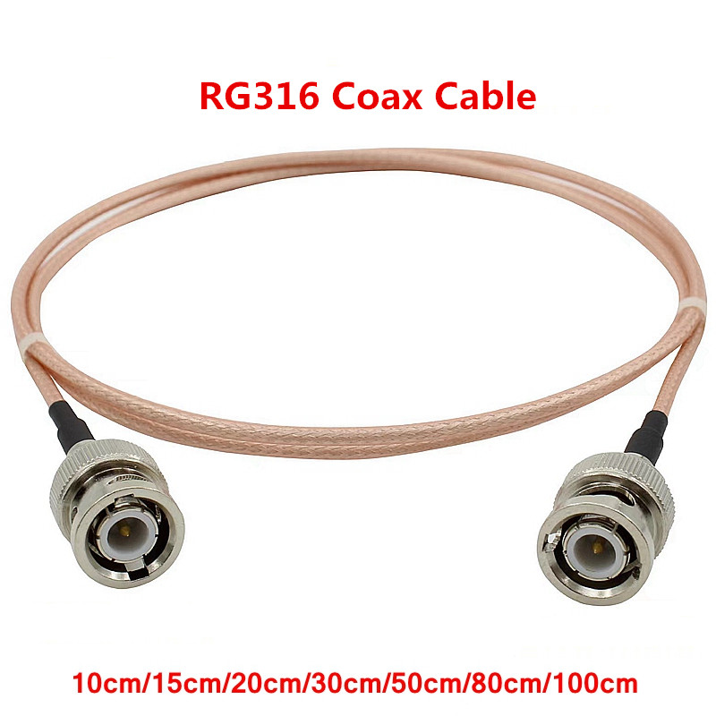 RG316-Koaxkabel, Q9 BNC-Stecker auf BNC-Stecker, crimpen für RG316 SDI-Signalkamera, RF-Zopf, weiches 50-Ohm-Koaxialkabel