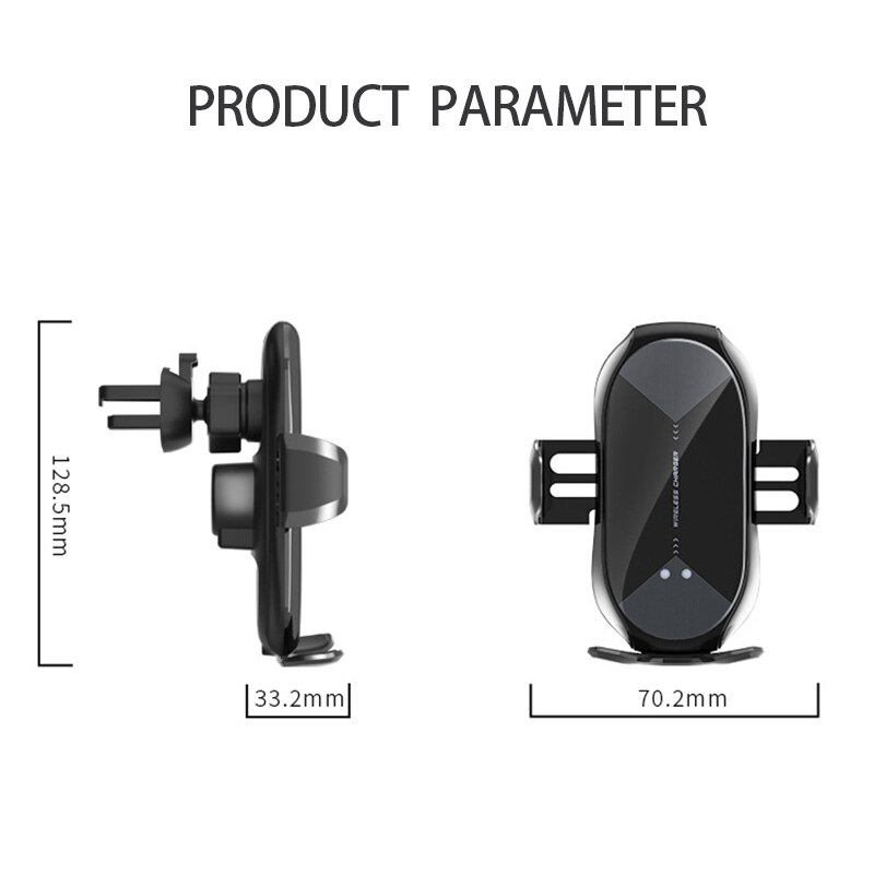 Wireless Charger Car Mount for Air Vent Mount Car Phone Holder Intelligent Infrared Fast Wireless Charging Charger For iPhone 11