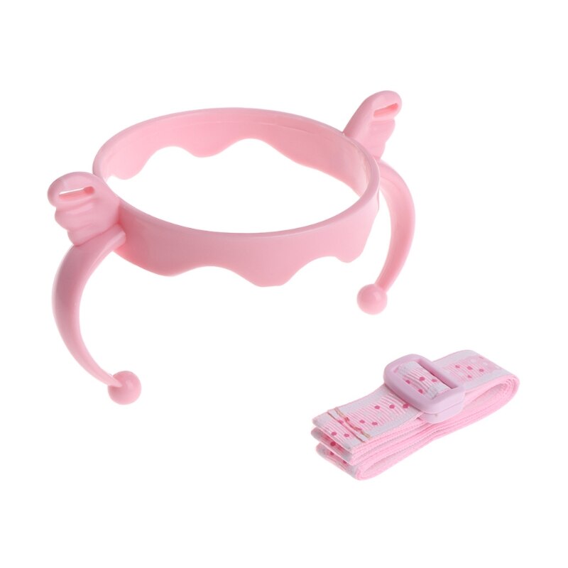 Poignées de biberons en plastique pour bébés, 2 pièces, support de sangle antichute pour poignée de biberons