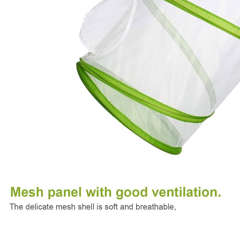 Green 35*50cm Insect Habitat Cage Large Butterfly Habitat Mesh Pop-Up Net Fish Camp Kids Outdoor Sport Cage