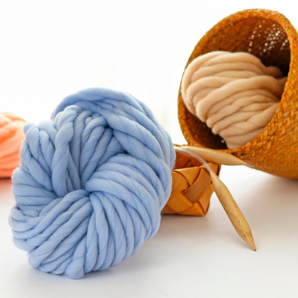 Chunky Zachte Wol Garen Sjaal Knit Dikte Warme Muts Huishoudelijke Benodigdheden Super Dikke Natuurlijke Wol Katoenen Draad Spinning Q4