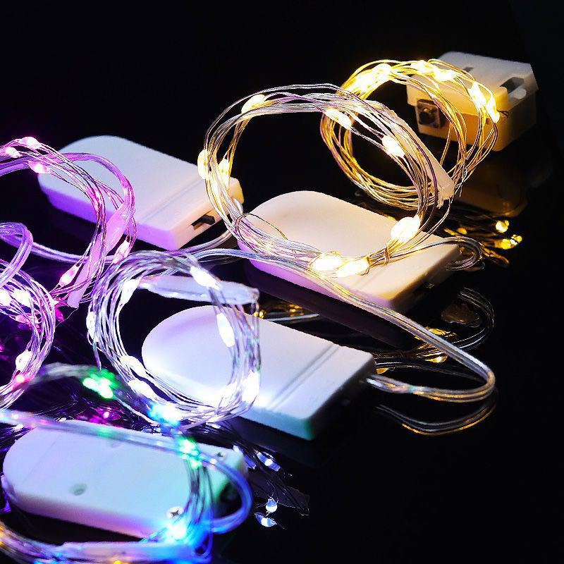 Guirnalda de luces LED con 3 modos, guirnaldas centelleantes alimentadas por batería, luces para dormitorio, boda, , cumpleaños, del día de la madre, decoración