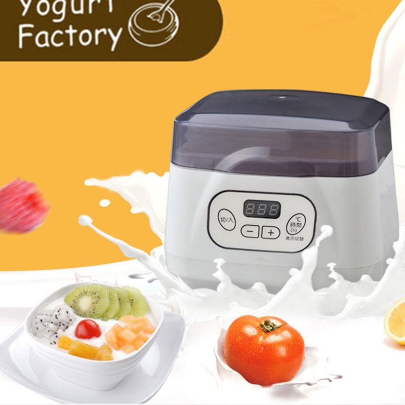 Intelligente Timing Mini Yoghurt Machine Volautomatische Temperatuur Aanpassing Multifunctionele Elektrische Yoghurt Maker