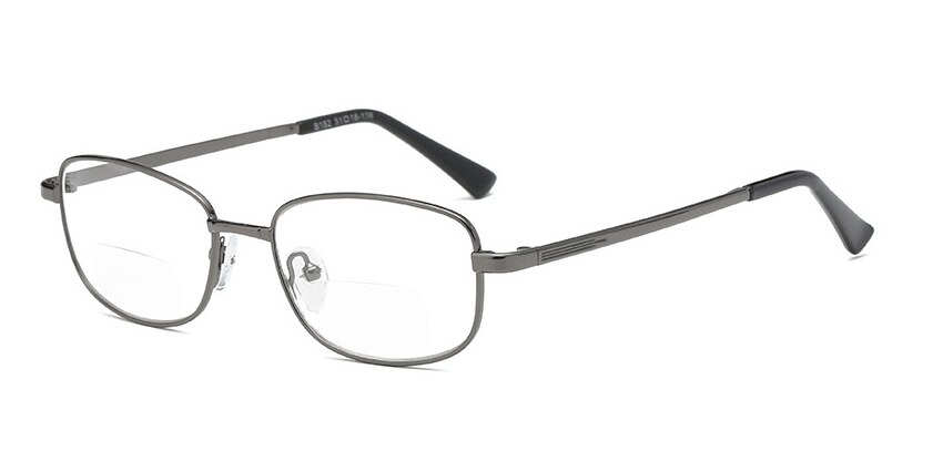 Lunettes de lecture bifocales à Double focalisation, monture complète en métal, loupe pour personnes âgées, pour lire les journaux télécommandés, Anti-éblouissement, gozluk cercevesi bayan gozluk: 100