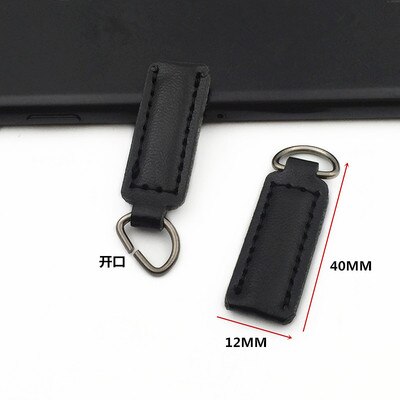 2Pcs Leather Zipper Pull Tab for Bags Garment Backpack Accessories