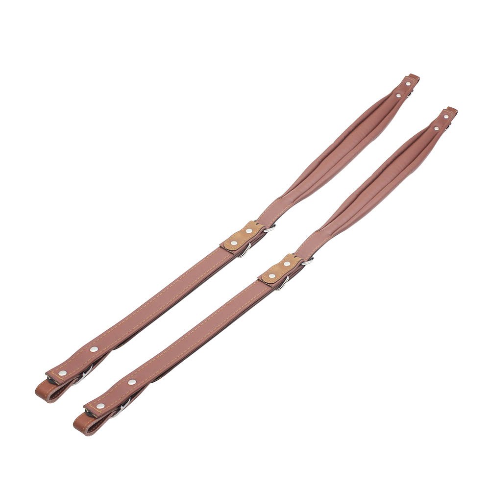 Lot De 2 Bretelles Cuir Alfredo Binda 36 Cm - Pour Pédales Campagnolo, Italie