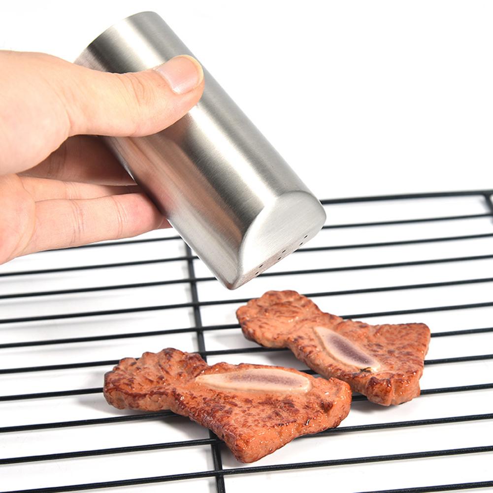 Pepper Shaker Stainless Steel Spice Jar Seasoning Tool Multipurpose Kitchen Gadget for Dredge Salt Sugar Spice