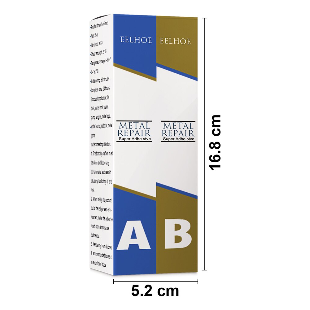 Quick Drying Welding Casting Glue Waterproof Solder Paste Steel Cast Iron Metal Crackle Repair Agent Industrial Adhesive 50mlA+B