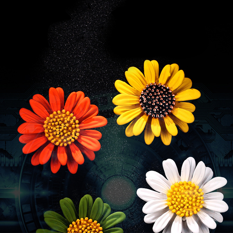 Fun Daisy Bee Broche Jas Meisje Insect Bloem Zonnebloem Strass Pin Accessoire Broches