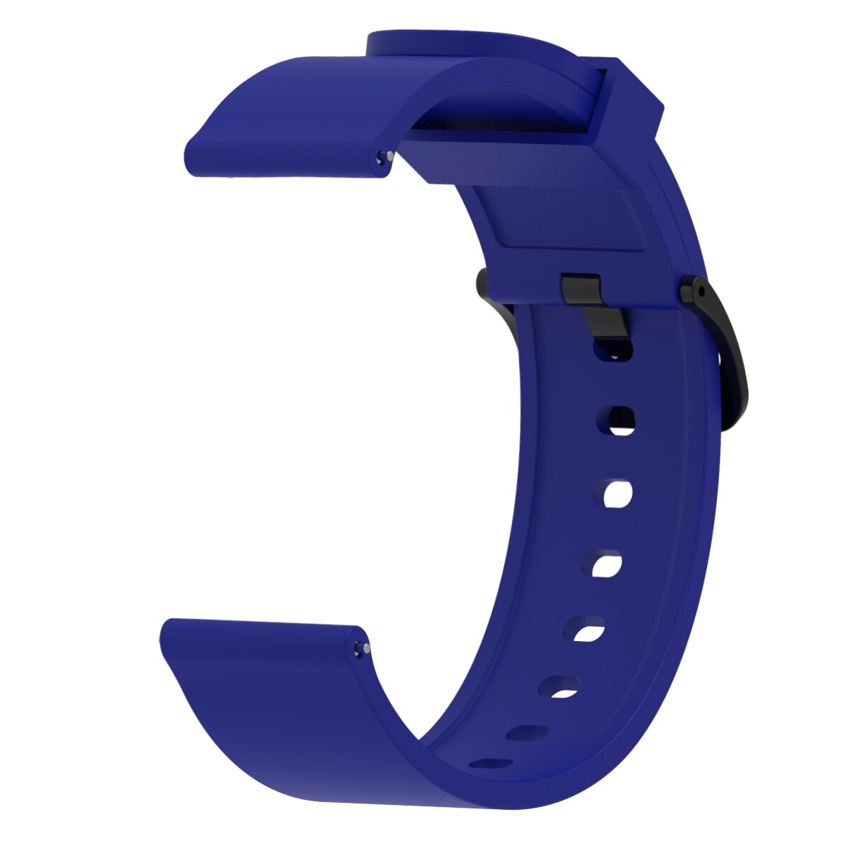 Silikon klokkerembånd for xiaomi huami amazfit bip bit pace lite ungdomserstatning sportsarmbånd 20mm håndleddsrem: Mørkeblå
