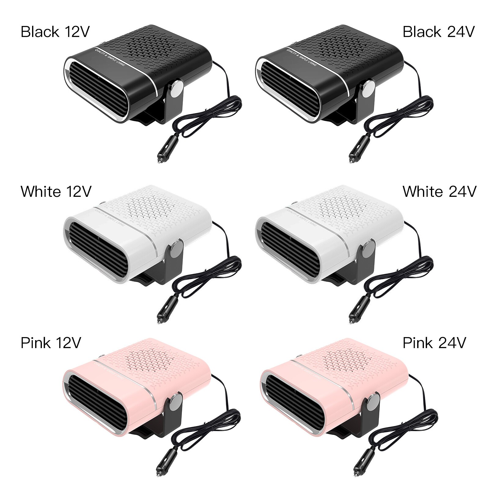 Car Heater Car Interior Heater Mist Eliminator Electric Portable Adjustable 12V DC Universal 12V Cooling Accessories Fan Window