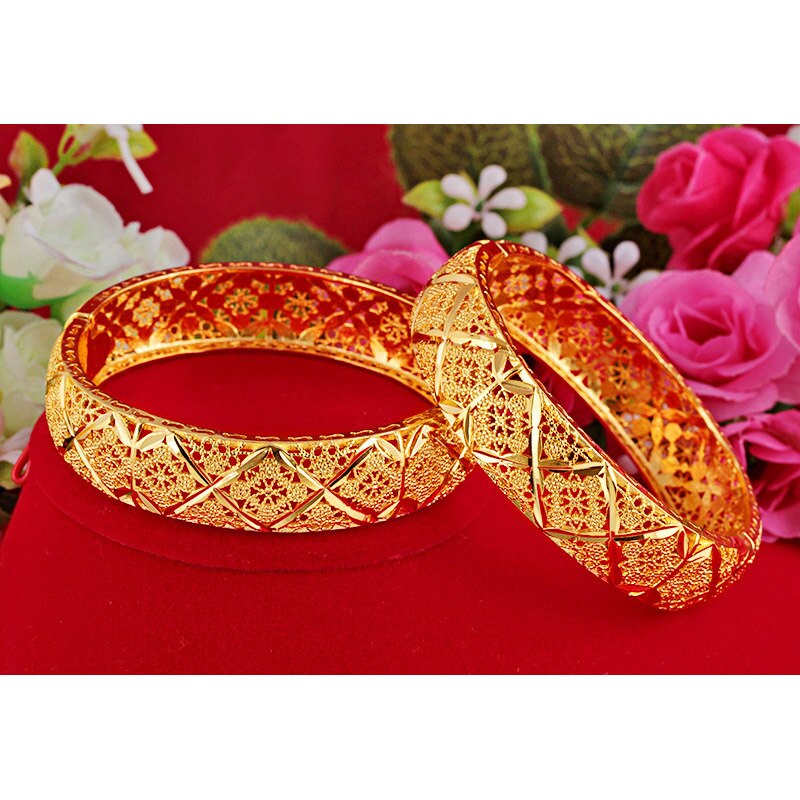 24k oro etiope gioielli braccialetto musulmano donne Dubai Ramadan braccialetto Africa arabo matrimonio gioielli turchi regalo all&#39;ingrosso