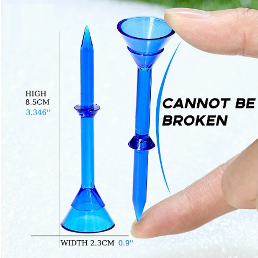 50Pcs Upgrade Big Cup Golf Tees 3-1/4" Unbreakable Plastic Golf Tee Reduce Friction &amp; Side Spin Reusable For