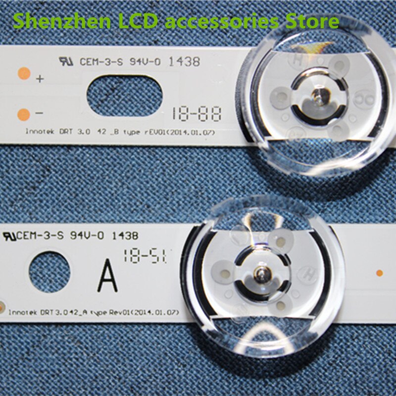 Tira de luces LED de retroiluminación, accesorio para televisor LG Innotek DRT 3,0 de 42 &quot;tipo A/B 42LB5500 42LB5600100% , 8 unids/lote