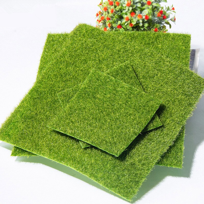 15cm*15cm/30cm*30cm 1 stykke have kunstig økologisk dekorativ græs mos mikro landskab simulation græsplæne