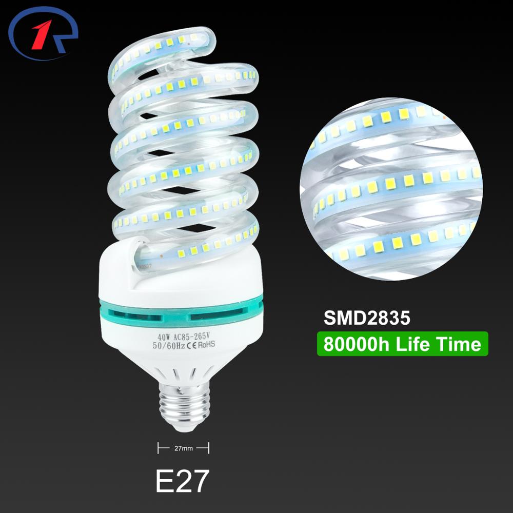 Zjright  e27 spiral led energisparelys pære 5w 9w 16w 24w 40w stue,hjem,innendørs,bibliotek,kontor,fabrikk led-pærer