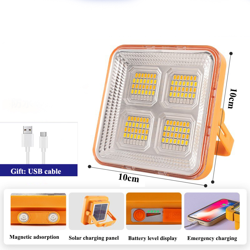 Luz Solar portátil para exteriores, lámpara LED de emergencia recargable con puerto USB, linterna de luz Solar, luces de Camping para viajes y caminatas en Parkside: ROSE