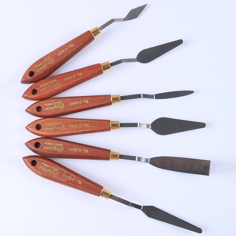 Espátula de artista, cuchillo de paleta, juego de cuchillos de pintura, raspador de mezcla de pintura, cuchillo de paleta de acero inoxidable, espátula artística de pintura