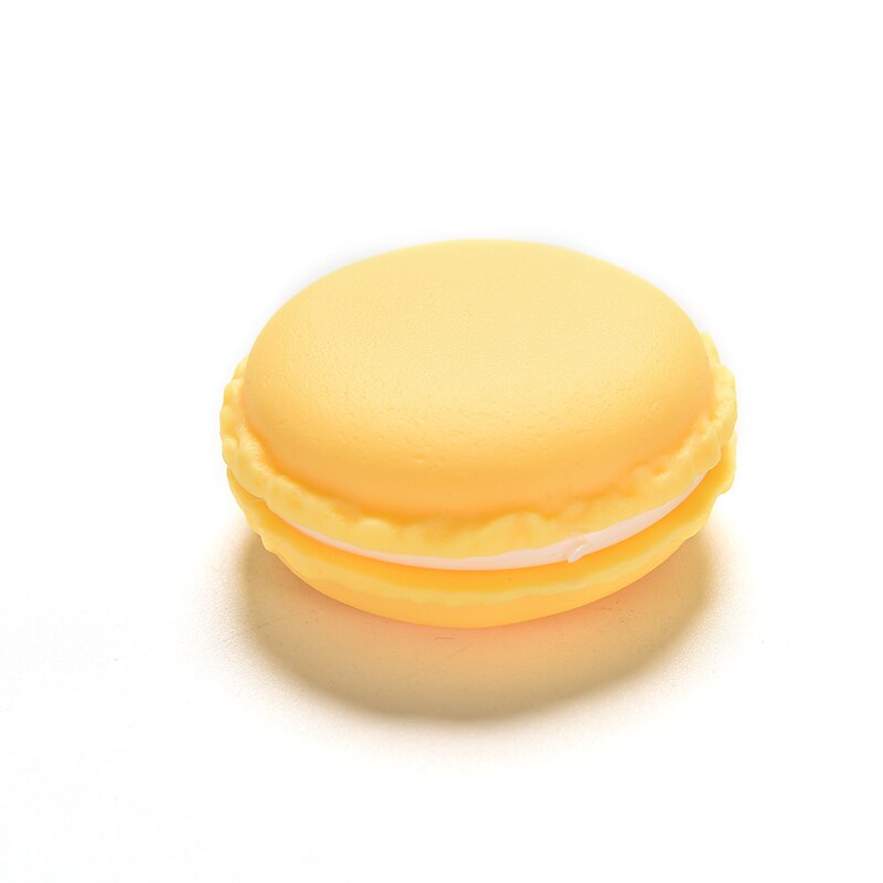 1pc söta godis dekoration klämma färg macaron mini förvaringsbox smyckeskrin pillerfodral födelsedag: Gul