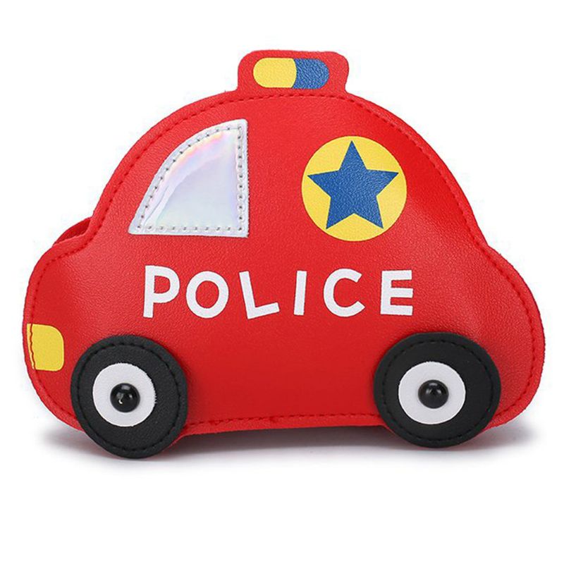 Kinderen meisjes mooie auto pu leren schoudertas crossbody portemonnee portemonnee  x7ya: Rood