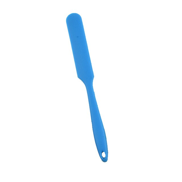 Spatule en Silicone résistant à la chaleur, antiadhésif, outil de pâtisserie, couteau à beurre, grattoir, outil de gâteau réutilisable, accessoires de cuisine: A-Blue