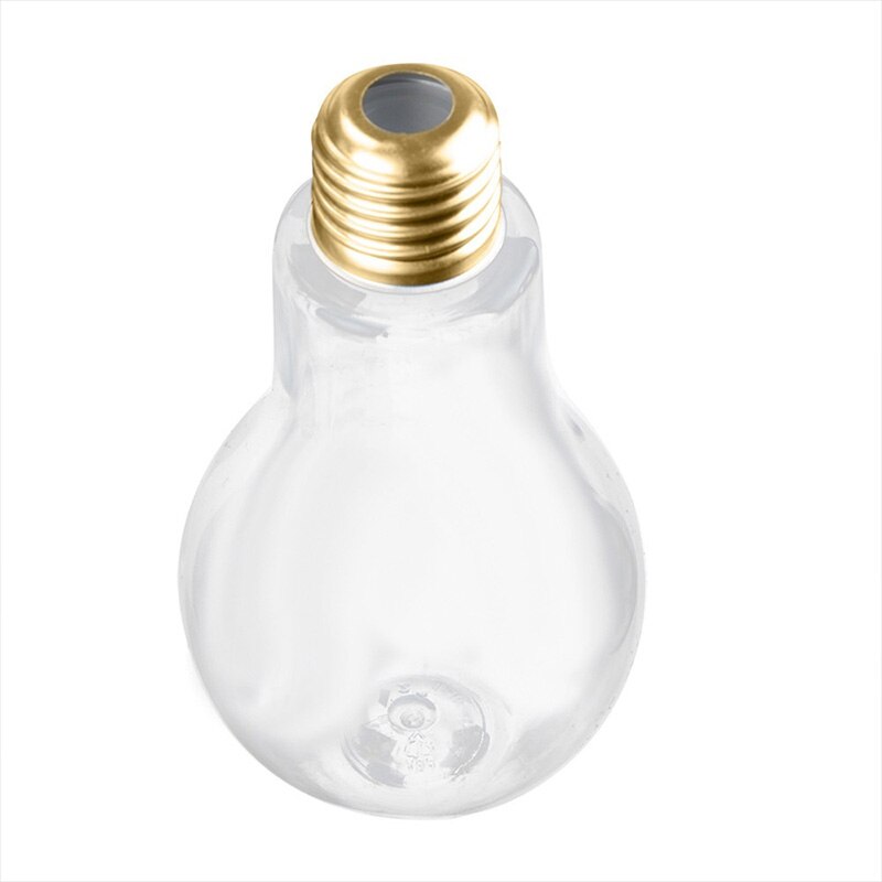 400ml 500ml led glödande glödlampa vattenflaska plast kort söt mjölkjuice glödlampor kopp bärbar fashionabel flaska: A