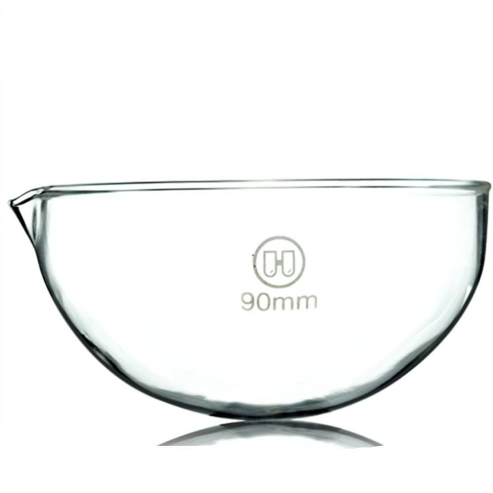 Evaporating Dish,Round Flat Bottom,Outer diameter 60,90,120 150MM,Lab Glass dishes with spout