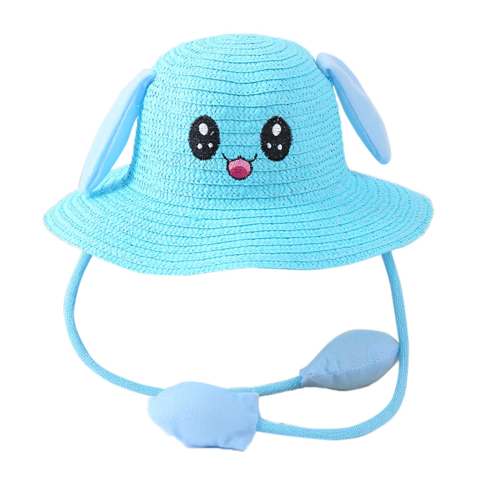 Baby Meisjes Bunny Hoed Con Orecchie In Movimento Cappelli Di Paglia Zomer Baby Air Bag Zonnehoed Peuter Bambini Neonato Cartoon rab: A